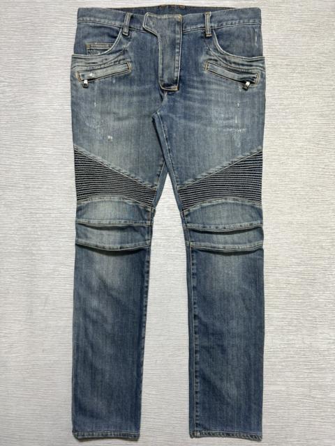 Balmain Balmain - Christophe Decarnin - Washed Biker Jeans