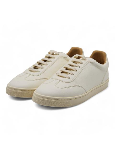 Brunello Cucinelli Deerskin Leather Low Top Sneakers Off White size 40 7US $995