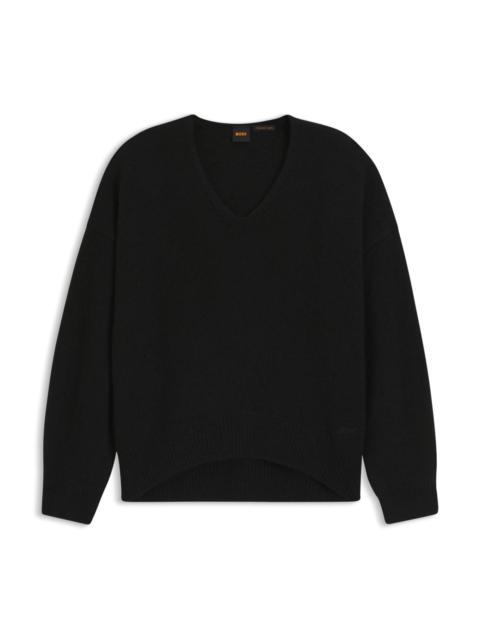 BOSS V-NECK SWEATER IN ITALIAN YARN