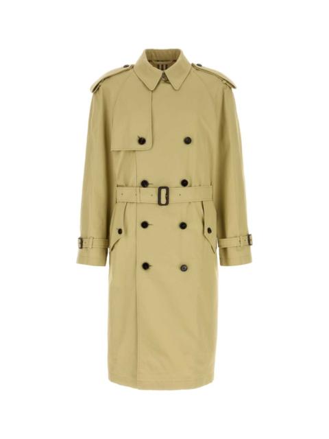 Burberry Burberry Men Sage Green Gabardine Trench Coat