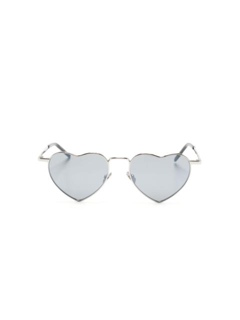 SAINT LAURENT Loulou heart-frame sunglasses
