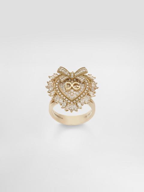 Dolce & Gabbana Devotion Ring 18 carat yellow gold and diamonds