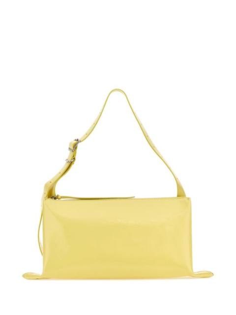 JIL SANDER Yellow Leather Shoulder Bag