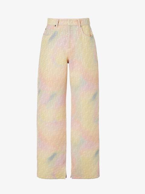FENDI Fantastic Fendi Future Long Jeans Multicolor FF denim pants