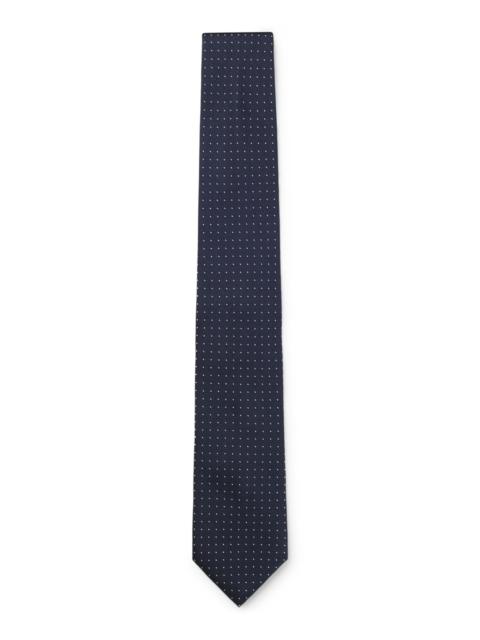 BOSS SILK-BLEND TIE WITH JACQUARD-WOVEN DOT MOTIF
