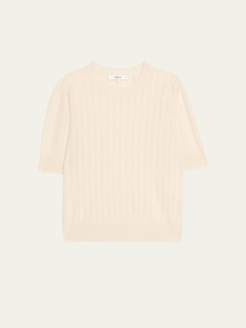 FRAME The Ladder Pointelle Cashmere Sweater