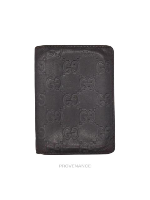 GUCCI Gucci Pocket Organizer Wallet - Chocolate GG Guccissima