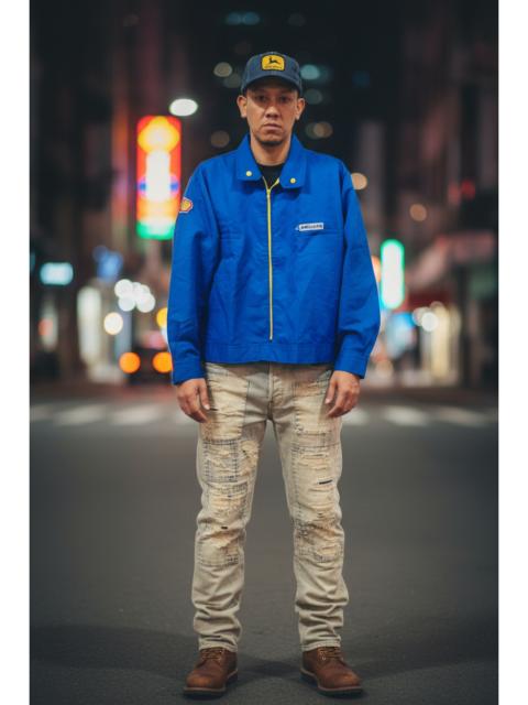 Other Designers Japanese Brand 1990' Shell Sekiyu Gas station WorkWear Jacket Blue Size L