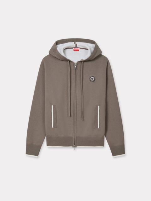 KENZO 'Boke Flower 2.0' embroidered zip-up hoodie in cotton and wool