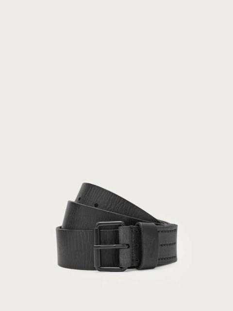 ALLSAINTS DUNSTON LEATHER EMBOSSED BELT