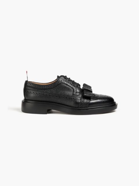 Thom Browne Bow-detailed pebbled-leather brogues