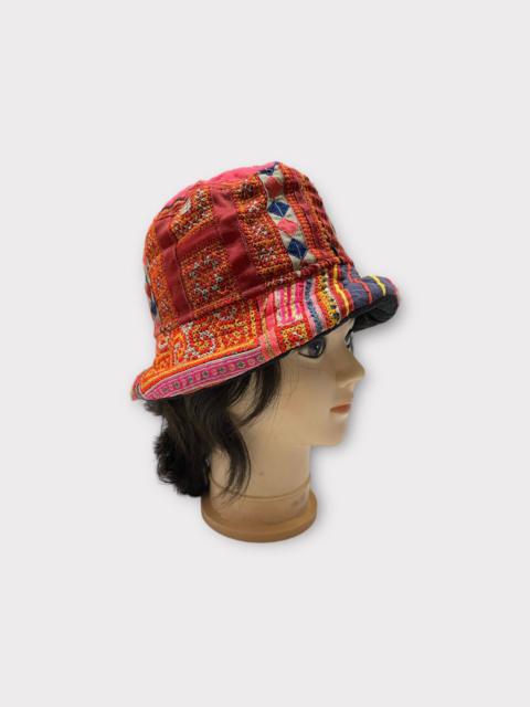 Other Designers Other - Vintage Patchwork Bucket Hat Tribal Native Navajo