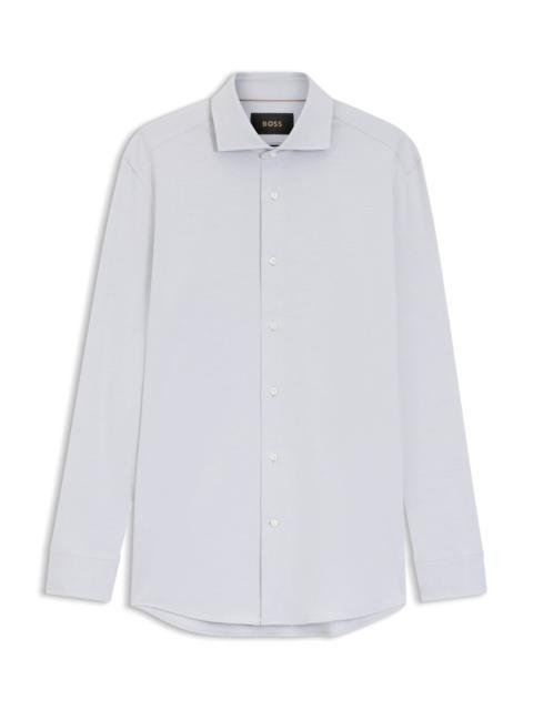 BOSS SLIM-FIT SHIRT IN A WRINKLE-RESISTANT COTTON BLEND