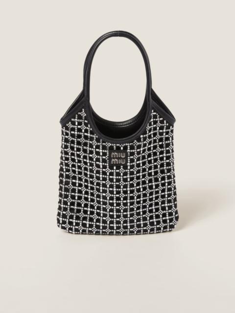 Miu Miu IVY satin handbag with synthetic crystals