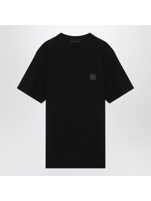 Stone Island Stone Island Black T-Shirt With Patch Logo Men