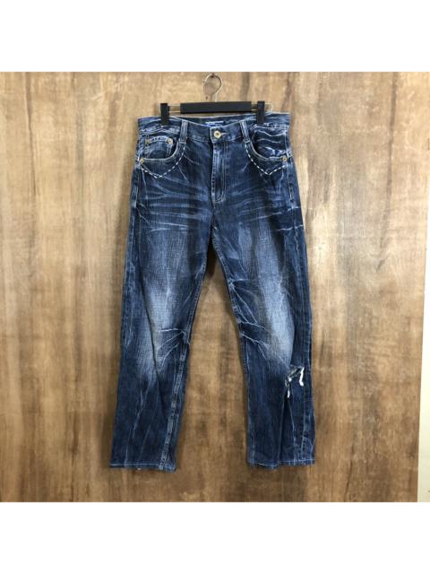 Other Designers Vintage - Villand Blue Distressed Denim Pants #1834