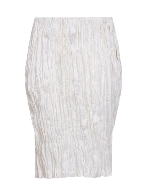 TOTEME Toteme Women White Crinkled Linen Pencil Skirt
