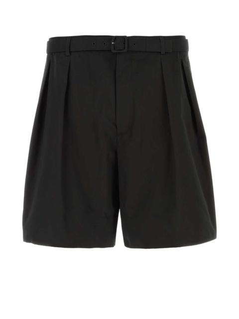 SAINT LAURENT Saint Laurent Men Black Poplin Bermuda Shorts