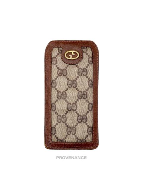 GUCCI Gucci GG Supreme Canvas Logo Eyewear Case - Brown