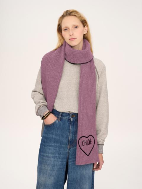 Chloé THE CHLOÉ ENCOEUR SCARF IN WOOL & CASHMERE
