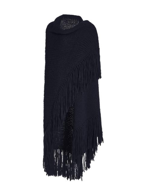 GABRIELA HEARST Lauren Knit Wrap in Dark Navy Welfat Cashmere