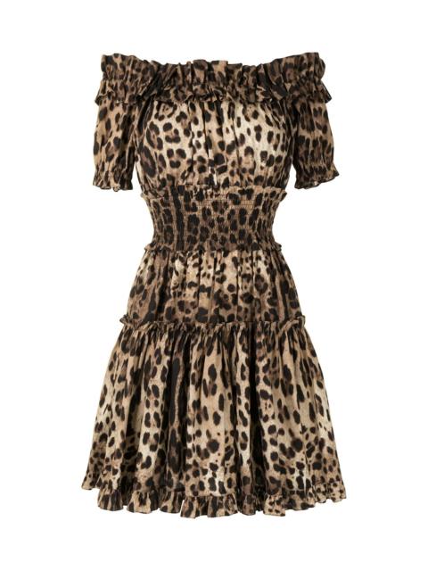 Dolce & Gabbana Leopard print short dress