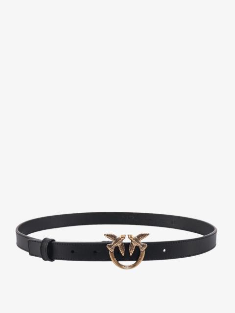 PINKO Pinko Love Berry Leather Belt With Love Birds Buckle