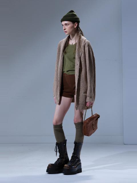 R13 SHAWL COLLAR ELONGATED CARDIGAN