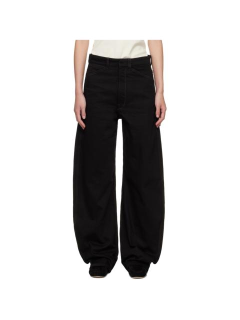 Lemaire Black High Waisted Curved Jeans