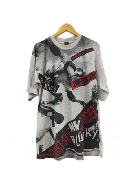 Other Designers Vintage - Vtg Allover Print Skateboards T-Shirt