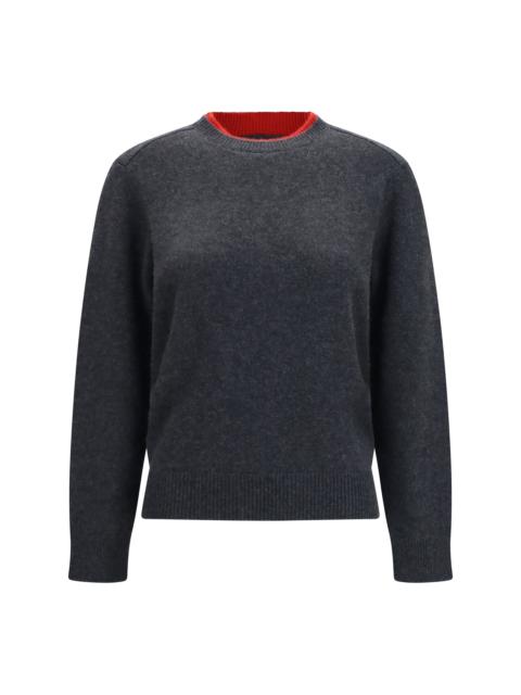 Loulou de Saison Loulou De Saison Otis Cashmere Sweater Charcoal/Red