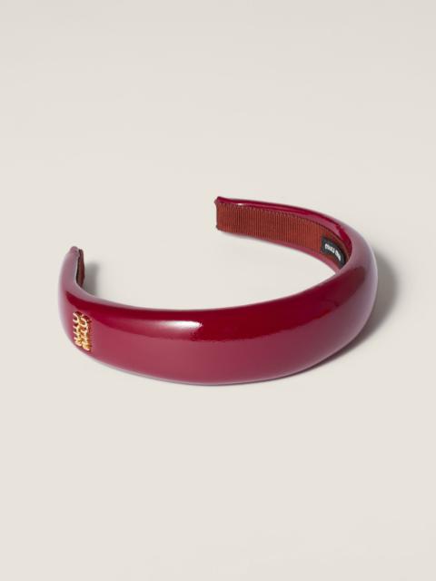 Miu Miu Patent leather headband