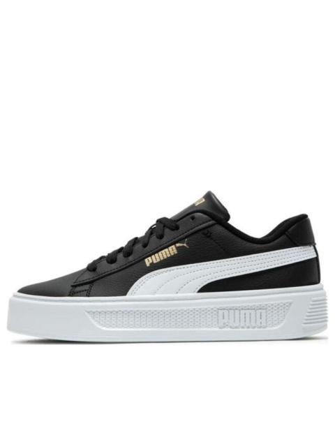 PUMA (WMNS) PUMA Smash Platform v3 Sneakers 'Black White' 390758-02