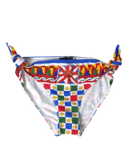 Dolce & Gabbana Multicolor Carretto Bottom Swim Beachwear Bikini