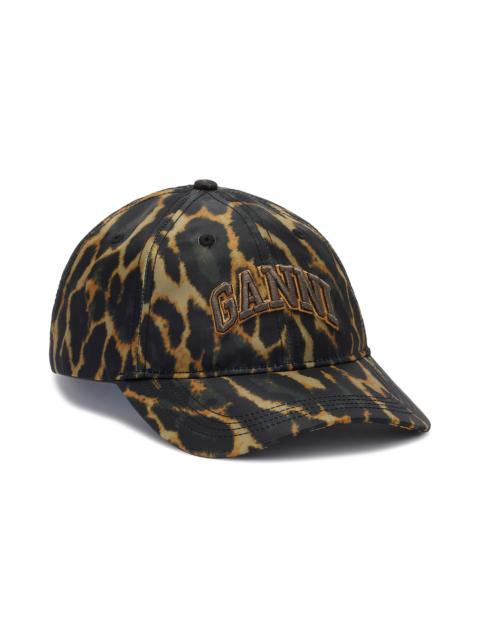 GANNI Ganni Logo Embroidered Recycled Nylon Baseball Cap in Boa at Nordstrom