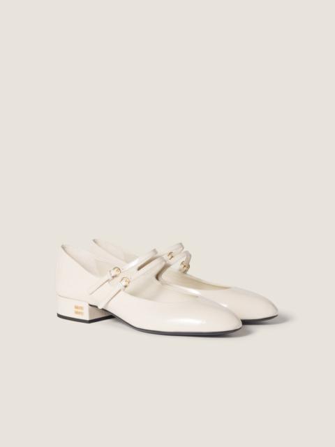 Miu Miu Patent leather slingback pumps with buckles