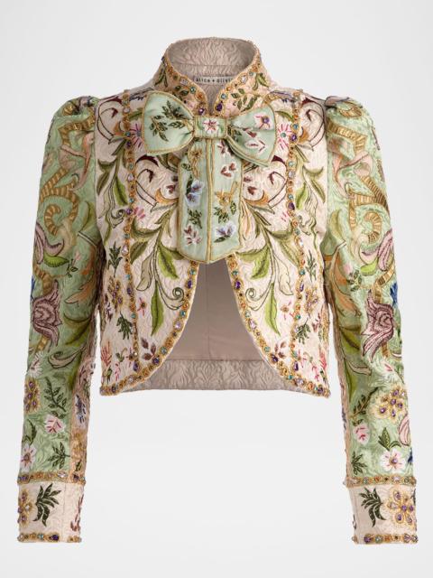 Alice + Olivia Ilaria Embroidered Jacquard Jacket