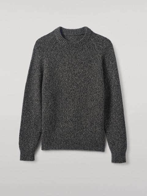 Johnstons of Elgin Fyfe Dark Navy Marl Cashmere Jumper