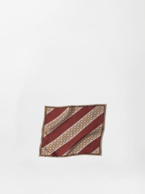 VERSACE Printed Silk Twill Pocket Square