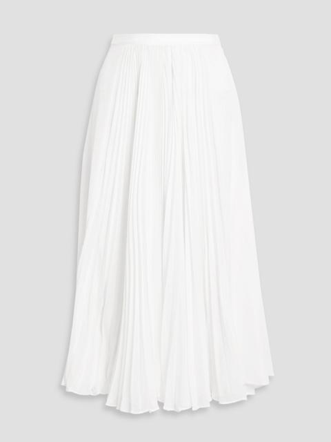 Oscar de la Renta Pleated chiffon midi skirt