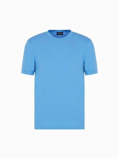 GIORGIO ARMANI Crew-neck short-sleeved T-shirt in stretch viscose jersey