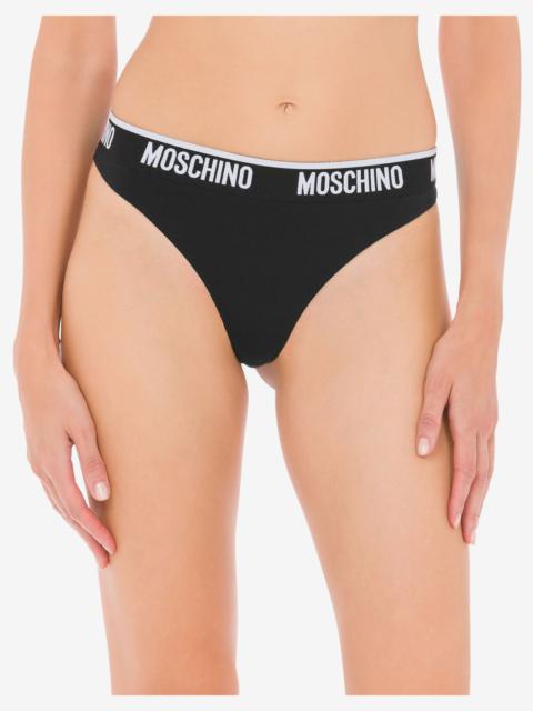 Moschino ELASTIC LOGO BAND THONG