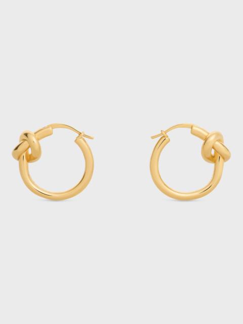 CELINE Knot Small Hoops in Brass with Gold finish