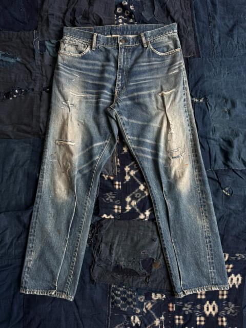 visvim visvim 21SS SS JOURNEYMAN PANTS TACKED DMGD-27 Jeans ("Second Generation" Denim Masterpiece)