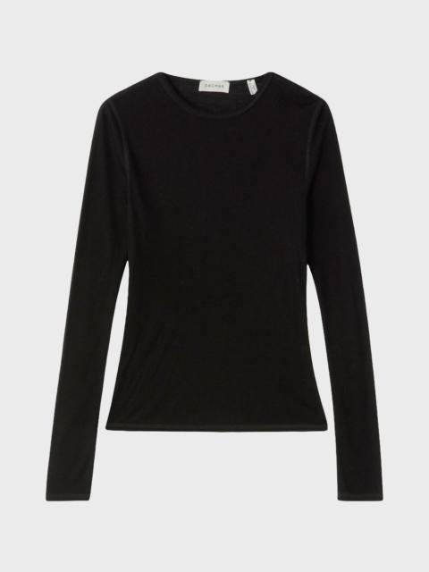House of Dagmar Top Lyocell Long Sleeve Black