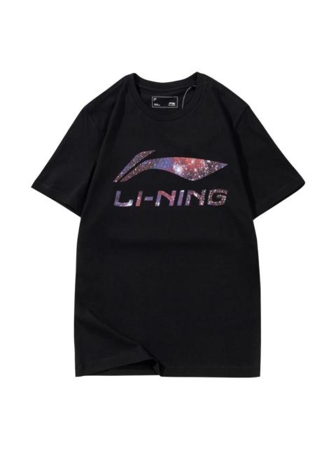 Li-Ning Li-Ning Essential Galaxy Logo T-shirt 'Black' AHSS971-1