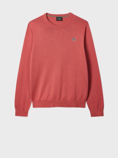 Paul Smith Salmon Pink Organic Cotton Zebra Logo Sweater
