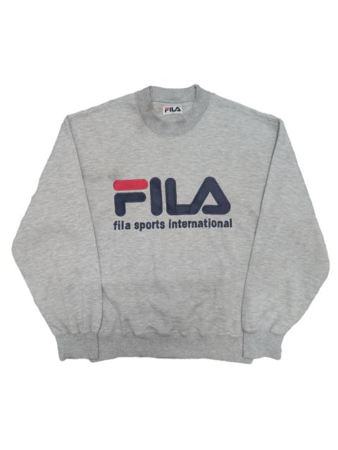 Vintage Fila Sweatshirt Big Logo Embroidery Spellout