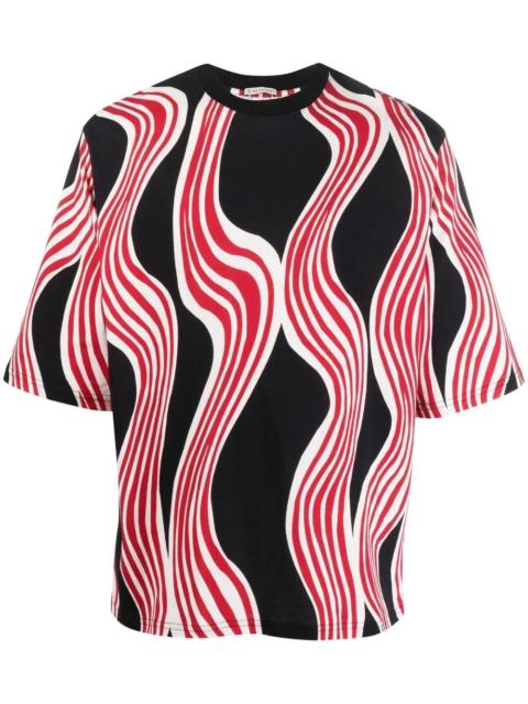 Moncler abstract-print short-sleeve T-shirt