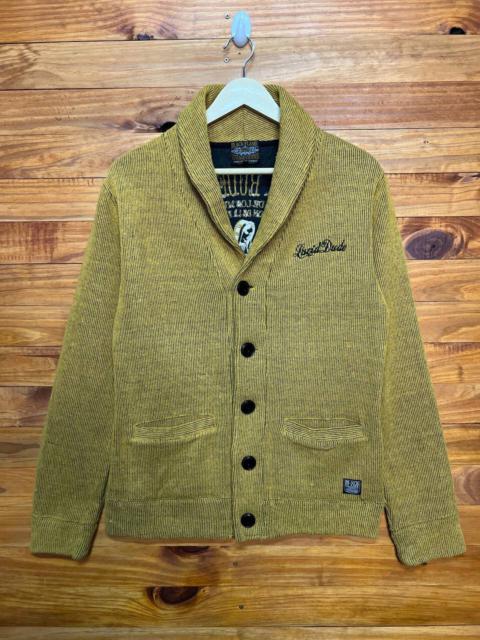 Other Designers Vintage - BLACK FLAME VIVA LA RUDE ROCKER KNITTED JACKET